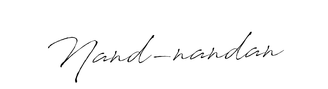 Create a beautiful signature design for name Nand-nandan. With this signature (Antro_Vectra) fonts, you can make a handwritten signature for free. Nand-nandan signature style 6 images and pictures png