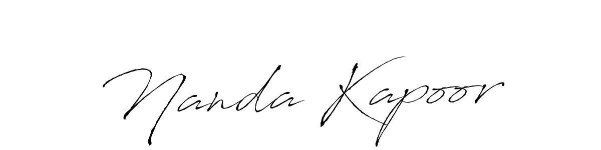 Create a beautiful signature design for name Nanda Kapoor. With this signature (Antro_Vectra) fonts, you can make a handwritten signature for free. Nanda Kapoor signature style 6 images and pictures png