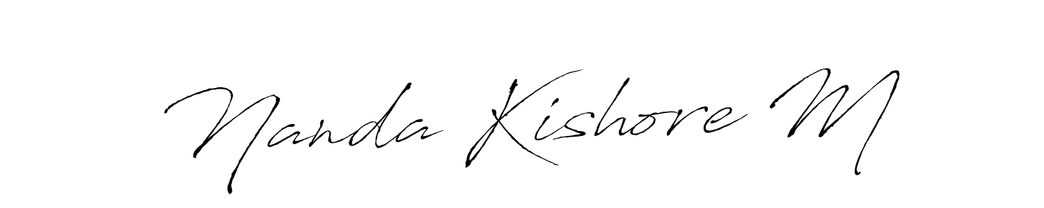 Use a signature maker to create a handwritten signature online. With this signature software, you can design (Antro_Vectra) your own signature for name Nanda Kishore M. Nanda Kishore M signature style 6 images and pictures png