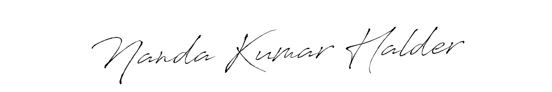 This is the best signature style for the Nanda Kumar Halder name. Also you like these signature font (Antro_Vectra). Mix name signature. Nanda Kumar Halder signature style 6 images and pictures png