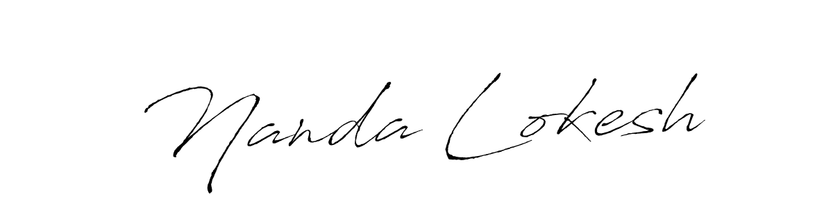 Create a beautiful signature design for name Nanda Lokesh. With this signature (Antro_Vectra) fonts, you can make a handwritten signature for free. Nanda Lokesh signature style 6 images and pictures png