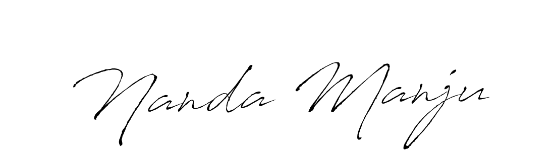 How to make Nanda Manju signature? Antro_Vectra is a professional autograph style. Create handwritten signature for Nanda Manju name. Nanda Manju signature style 6 images and pictures png