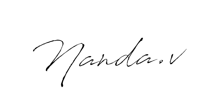 Similarly Antro_Vectra is the best handwritten signature design. Signature creator online .You can use it as an online autograph creator for name Nanda.v. Nanda.v signature style 6 images and pictures png