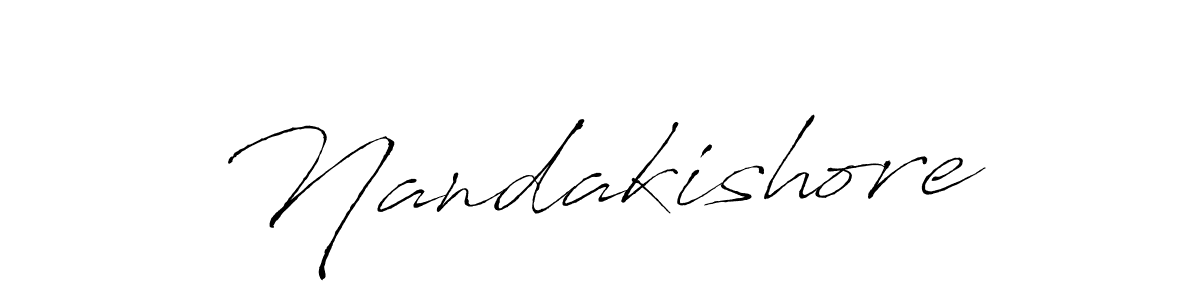 Nandakishore stylish signature style. Best Handwritten Sign (Antro_Vectra) for my name. Handwritten Signature Collection Ideas for my name Nandakishore. Nandakishore signature style 6 images and pictures png