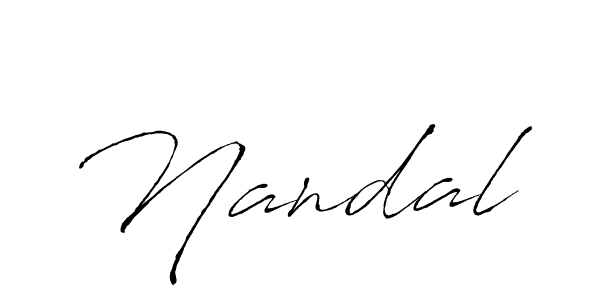 Create a beautiful signature design for name Nandal. With this signature (Antro_Vectra) fonts, you can make a handwritten signature for free. Nandal signature style 6 images and pictures png