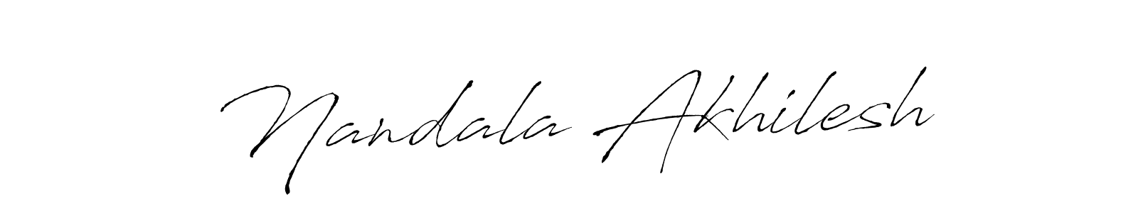 Antro_Vectra is a professional signature style that is perfect for those who want to add a touch of class to their signature. It is also a great choice for those who want to make their signature more unique. Get Nandala Akhilesh name to fancy signature for free. Nandala Akhilesh signature style 6 images and pictures png