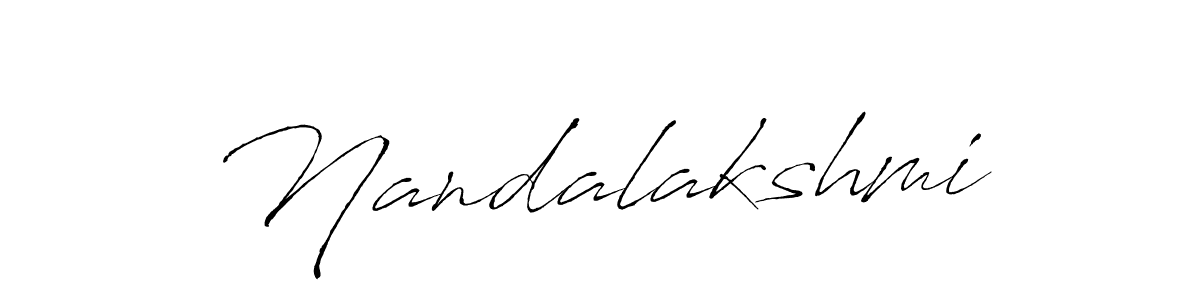 How to make Nandalakshmi signature? Antro_Vectra is a professional autograph style. Create handwritten signature for Nandalakshmi name. Nandalakshmi signature style 6 images and pictures png