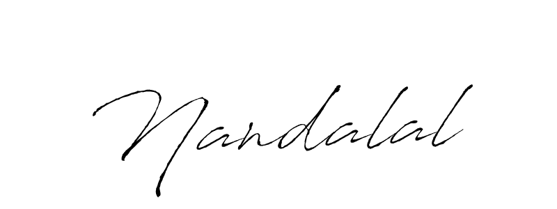 How to make Nandalal signature? Antro_Vectra is a professional autograph style. Create handwritten signature for Nandalal name. Nandalal signature style 6 images and pictures png