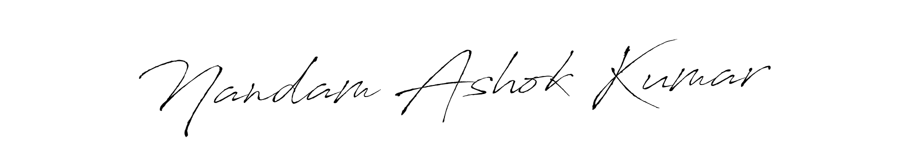 Similarly Antro_Vectra is the best handwritten signature design. Signature creator online .You can use it as an online autograph creator for name Nandam Ashok Kumar. Nandam Ashok Kumar signature style 6 images and pictures png