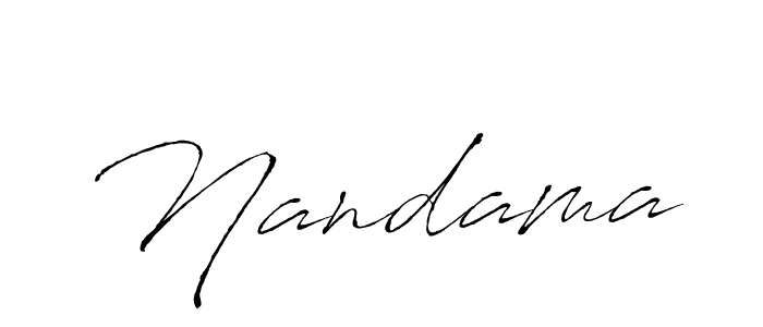 Design your own signature with our free online signature maker. With this signature software, you can create a handwritten (Antro_Vectra) signature for name Nandama. Nandama signature style 6 images and pictures png