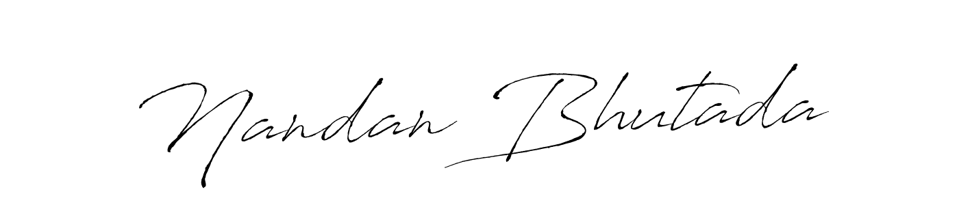 Design your own signature with our free online signature maker. With this signature software, you can create a handwritten (Antro_Vectra) signature for name Nandan Bhutada. Nandan Bhutada signature style 6 images and pictures png