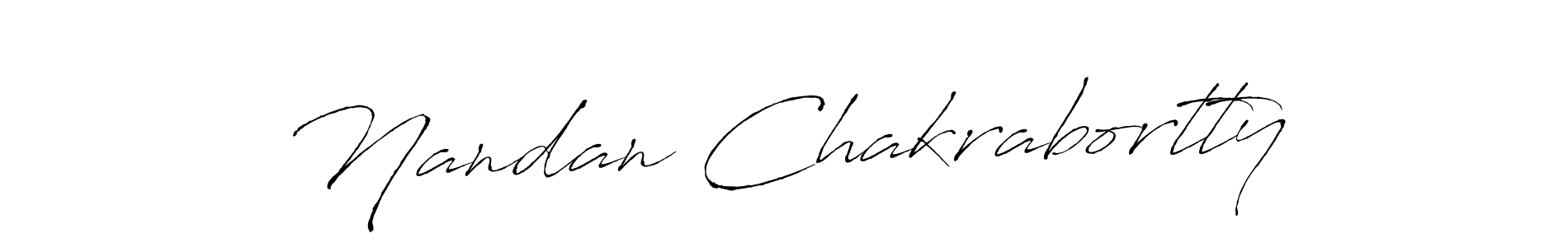 Make a beautiful signature design for name Nandan Chakrabortty. With this signature (Antro_Vectra) style, you can create a handwritten signature for free. Nandan Chakrabortty signature style 6 images and pictures png