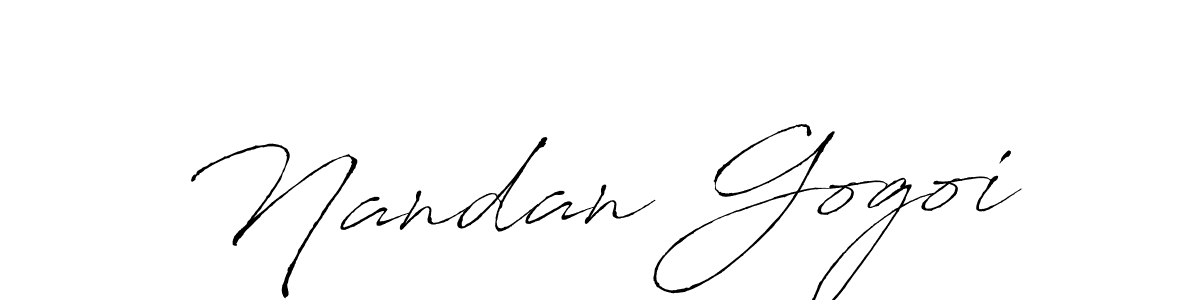 How to make Nandan Gogoi signature? Antro_Vectra is a professional autograph style. Create handwritten signature for Nandan Gogoi name. Nandan Gogoi signature style 6 images and pictures png