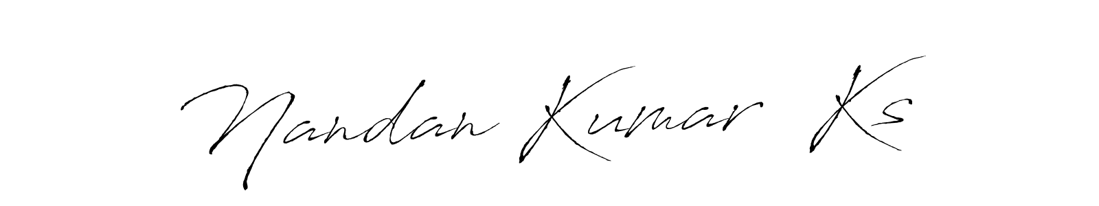 This is the best signature style for the Nandan Kumar  Ks name. Also you like these signature font (Antro_Vectra). Mix name signature. Nandan Kumar  Ks signature style 6 images and pictures png