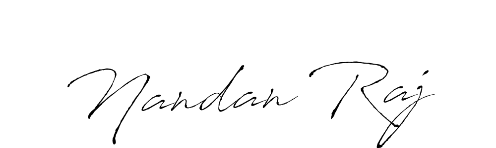 It looks lik you need a new signature style for name Nandan Raj. Design unique handwritten (Antro_Vectra) signature with our free signature maker in just a few clicks. Nandan Raj signature style 6 images and pictures png