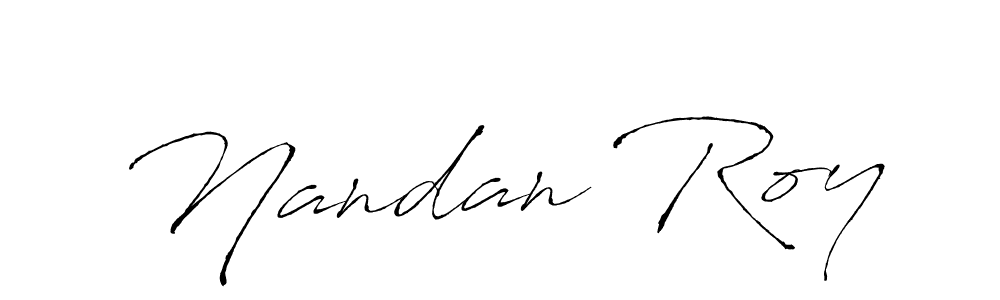 How to make Nandan Roy name signature. Use Antro_Vectra style for creating short signs online. This is the latest handwritten sign. Nandan Roy signature style 6 images and pictures png