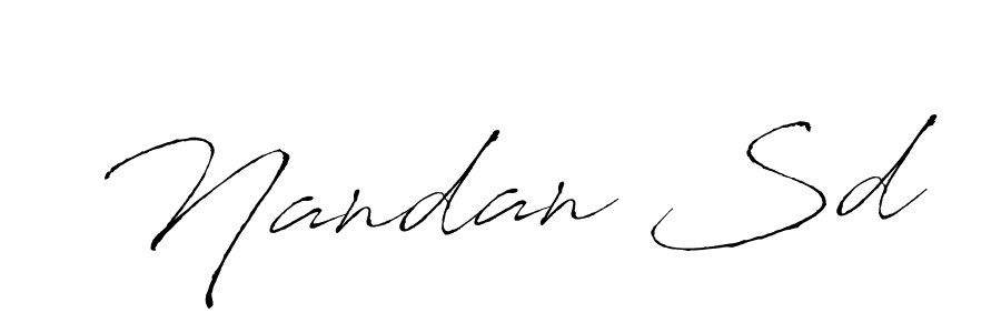 How to make Nandan Sd signature? Antro_Vectra is a professional autograph style. Create handwritten signature for Nandan Sd name. Nandan Sd signature style 6 images and pictures png