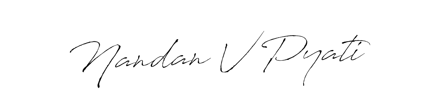 Use a signature maker to create a handwritten signature online. With this signature software, you can design (Antro_Vectra) your own signature for name Nandan V Pyati. Nandan V Pyati signature style 6 images and pictures png