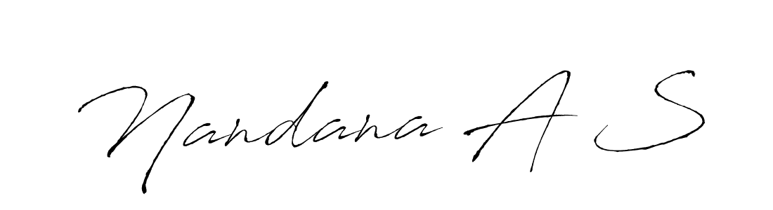 Create a beautiful signature design for name Nandana A S. With this signature (Antro_Vectra) fonts, you can make a handwritten signature for free. Nandana A S signature style 6 images and pictures png