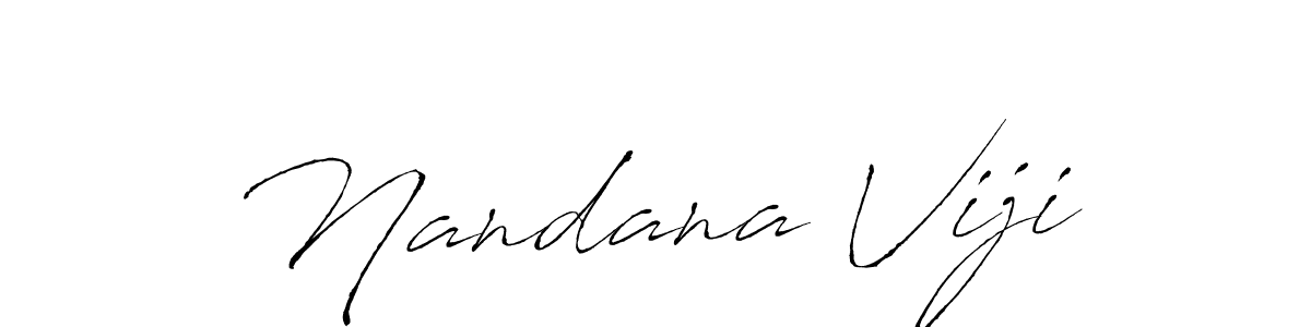 How to make Nandana Viji signature? Antro_Vectra is a professional autograph style. Create handwritten signature for Nandana Viji name. Nandana Viji signature style 6 images and pictures png