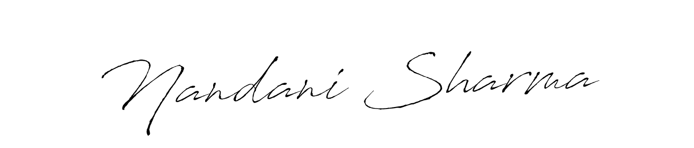 Create a beautiful signature design for name Nandani Sharma. With this signature (Antro_Vectra) fonts, you can make a handwritten signature for free. Nandani Sharma signature style 6 images and pictures png