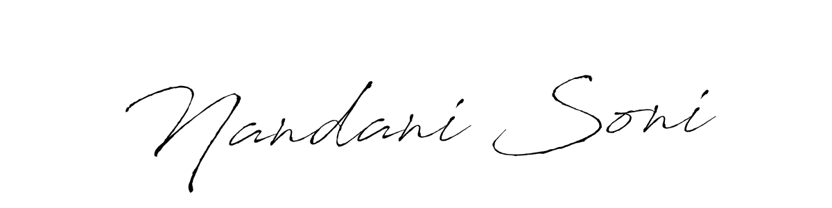 Design your own signature with our free online signature maker. With this signature software, you can create a handwritten (Antro_Vectra) signature for name Nandani Soni. Nandani Soni signature style 6 images and pictures png