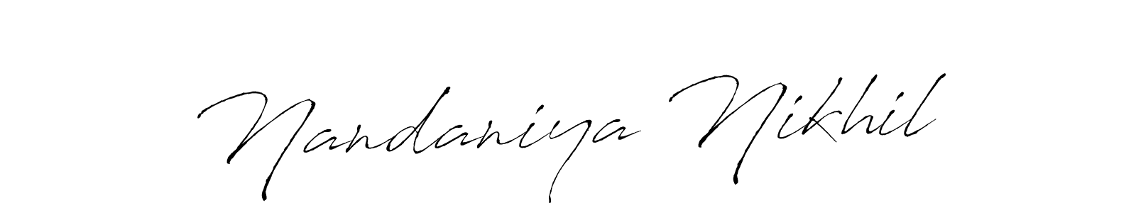 It looks lik you need a new signature style for name Nandaniya Nikhil. Design unique handwritten (Antro_Vectra) signature with our free signature maker in just a few clicks. Nandaniya Nikhil signature style 6 images and pictures png