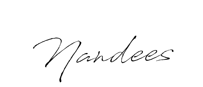 Nandees stylish signature style. Best Handwritten Sign (Antro_Vectra) for my name. Handwritten Signature Collection Ideas for my name Nandees. Nandees signature style 6 images and pictures png