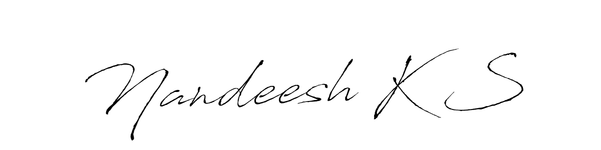 You should practise on your own different ways (Antro_Vectra) to write your name (Nandeesh K S) in signature. don't let someone else do it for you. Nandeesh K S signature style 6 images and pictures png