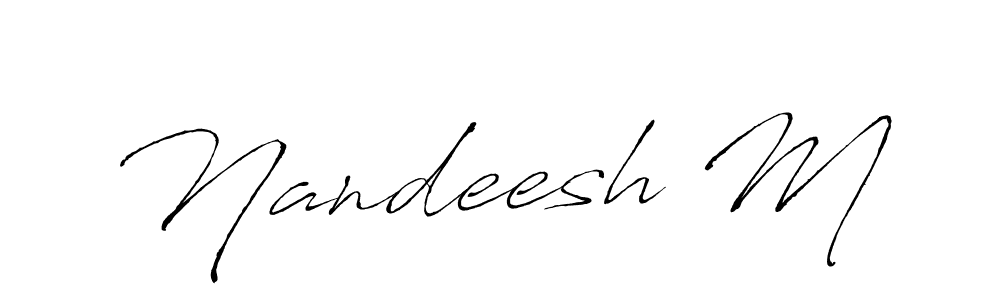 Here are the top 10 professional signature styles for the name Nandeesh M. These are the best autograph styles you can use for your name. Nandeesh M signature style 6 images and pictures png