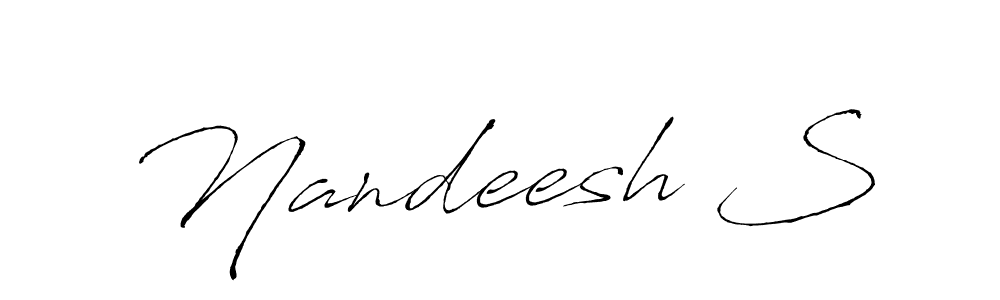 You can use this online signature creator to create a handwritten signature for the name Nandeesh S. This is the best online autograph maker. Nandeesh S signature style 6 images and pictures png