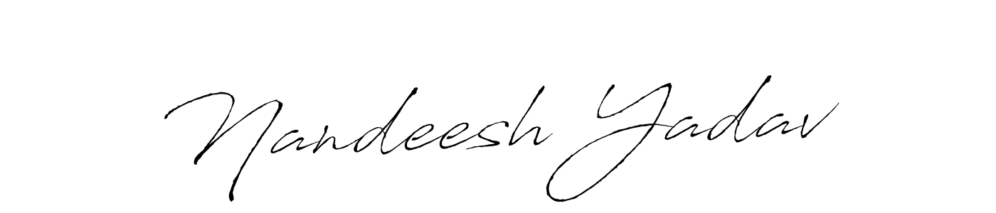 Design your own signature with our free online signature maker. With this signature software, you can create a handwritten (Antro_Vectra) signature for name Nandeesh Yadav. Nandeesh Yadav signature style 6 images and pictures png