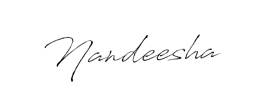 How to make Nandeesha name signature. Use Antro_Vectra style for creating short signs online. This is the latest handwritten sign. Nandeesha signature style 6 images and pictures png