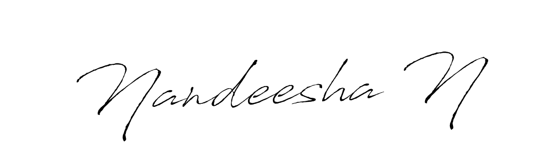 Use a signature maker to create a handwritten signature online. With this signature software, you can design (Antro_Vectra) your own signature for name Nandeesha N. Nandeesha N signature style 6 images and pictures png