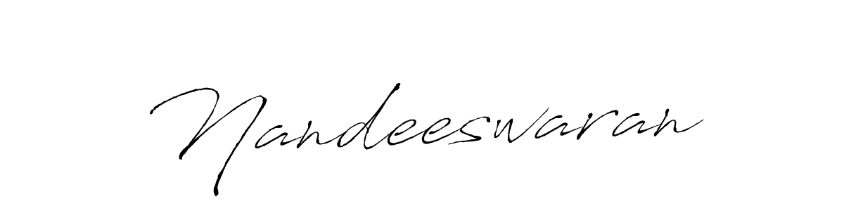 Create a beautiful signature design for name Nandeeswaran. With this signature (Antro_Vectra) fonts, you can make a handwritten signature for free. Nandeeswaran signature style 6 images and pictures png