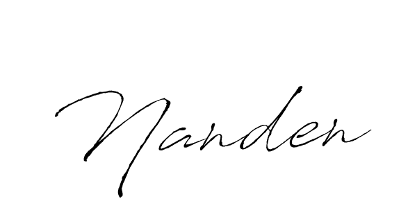 How to make Nanden name signature. Use Antro_Vectra style for creating short signs online. This is the latest handwritten sign. Nanden signature style 6 images and pictures png