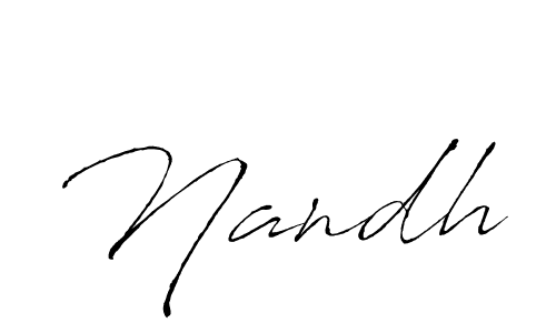 Design your own signature with our free online signature maker. With this signature software, you can create a handwritten (Antro_Vectra) signature for name Nandh. Nandh signature style 6 images and pictures png