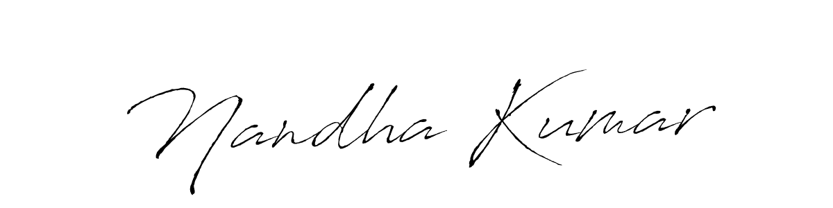 Similarly Antro_Vectra is the best handwritten signature design. Signature creator online .You can use it as an online autograph creator for name Nandha Kumar. Nandha Kumar signature style 6 images and pictures png