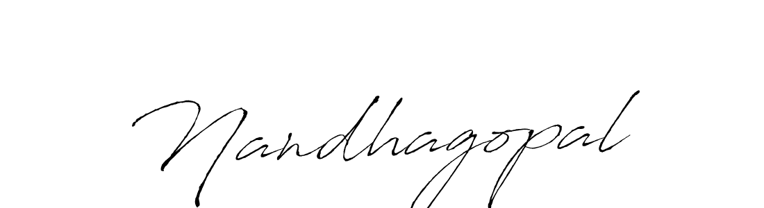 Make a beautiful signature design for name Nandhagopal. With this signature (Antro_Vectra) style, you can create a handwritten signature for free. Nandhagopal signature style 6 images and pictures png