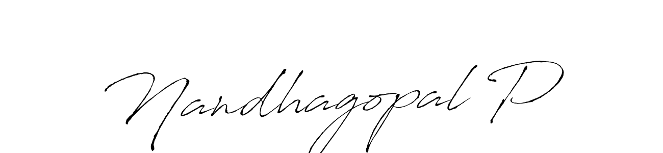 The best way (Antro_Vectra) to make a short signature is to pick only two or three words in your name. The name Nandhagopal P include a total of six letters. For converting this name. Nandhagopal P signature style 6 images and pictures png