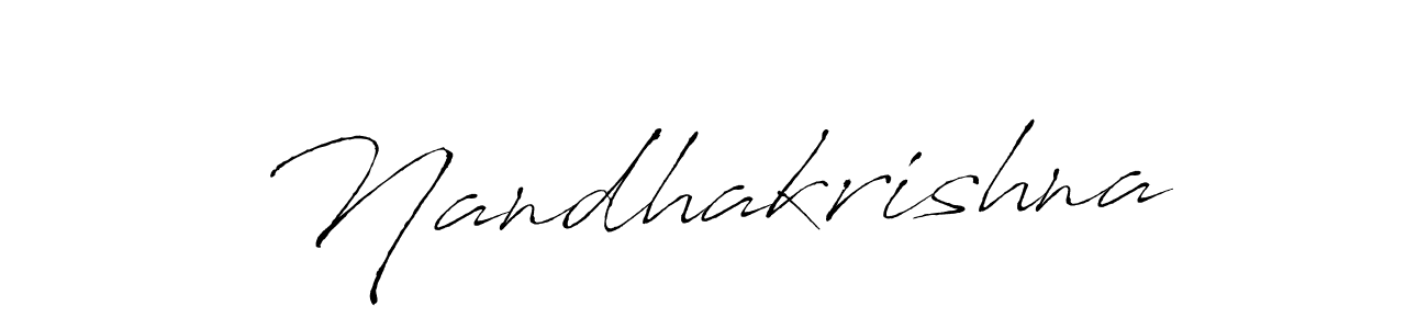 Design your own signature with our free online signature maker. With this signature software, you can create a handwritten (Antro_Vectra) signature for name Nandhakrishna. Nandhakrishna signature style 6 images and pictures png