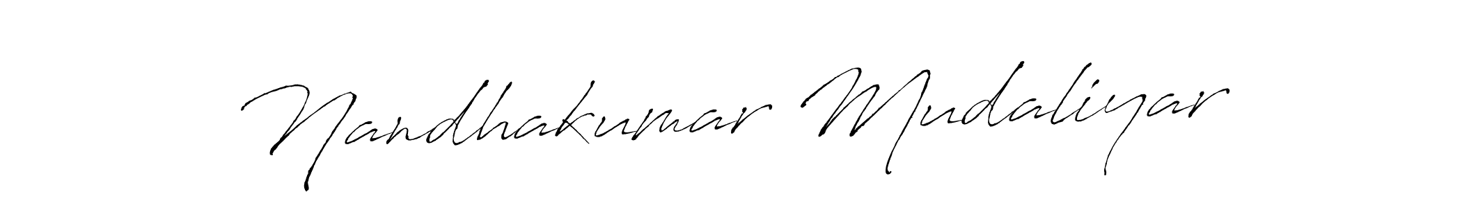 Make a beautiful signature design for name Nandhakumar Mudaliyar. With this signature (Antro_Vectra) style, you can create a handwritten signature for free. Nandhakumar Mudaliyar signature style 6 images and pictures png