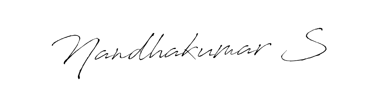 You should practise on your own different ways (Antro_Vectra) to write your name (Nandhakumar S) in signature. don't let someone else do it for you. Nandhakumar S signature style 6 images and pictures png