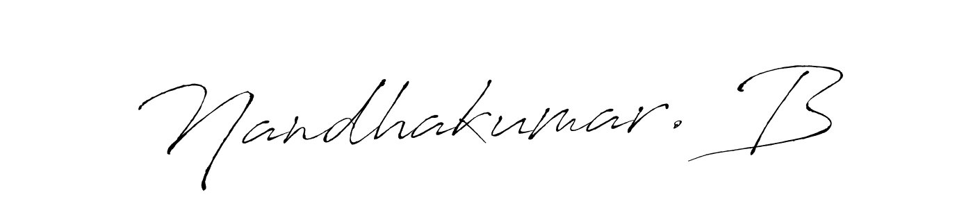 How to make Nandhakumar. B signature? Antro_Vectra is a professional autograph style. Create handwritten signature for Nandhakumar. B name. Nandhakumar. B signature style 6 images and pictures png