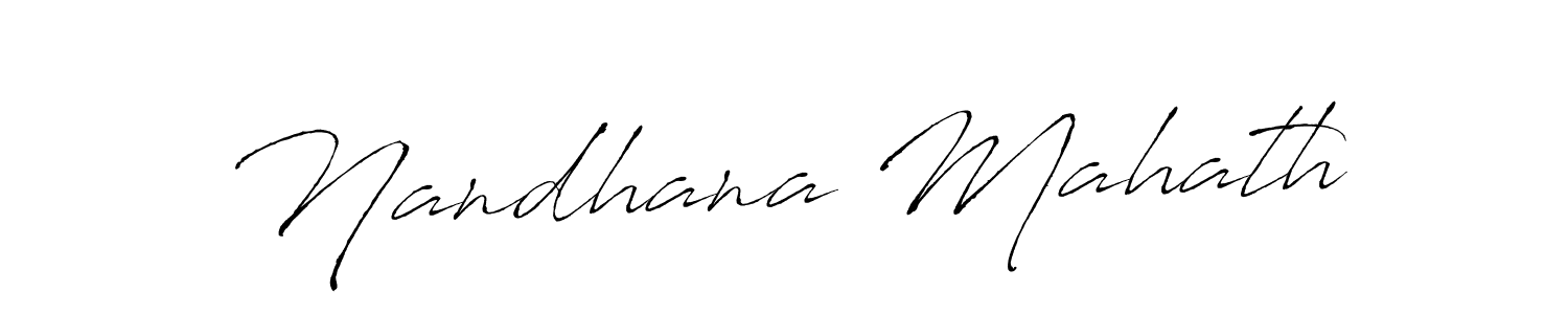 You should practise on your own different ways (Antro_Vectra) to write your name (Nandhana Mahath) in signature. don't let someone else do it for you. Nandhana Mahath signature style 6 images and pictures png