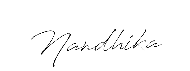 How to make Nandhika name signature. Use Antro_Vectra style for creating short signs online. This is the latest handwritten sign. Nandhika signature style 6 images and pictures png