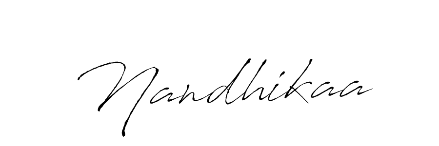 How to make Nandhikaa signature? Antro_Vectra is a professional autograph style. Create handwritten signature for Nandhikaa name. Nandhikaa signature style 6 images and pictures png