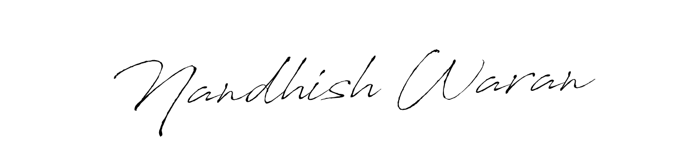 Create a beautiful signature design for name Nandhish Waran. With this signature (Antro_Vectra) fonts, you can make a handwritten signature for free. Nandhish Waran signature style 6 images and pictures png