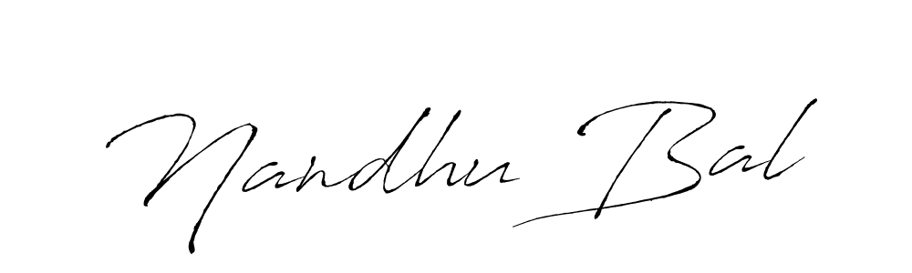 Make a beautiful signature design for name Nandhu Bal. With this signature (Antro_Vectra) style, you can create a handwritten signature for free. Nandhu Bal signature style 6 images and pictures png