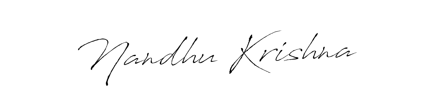 Create a beautiful signature design for name Nandhu Krishna. With this signature (Antro_Vectra) fonts, you can make a handwritten signature for free. Nandhu Krishna signature style 6 images and pictures png